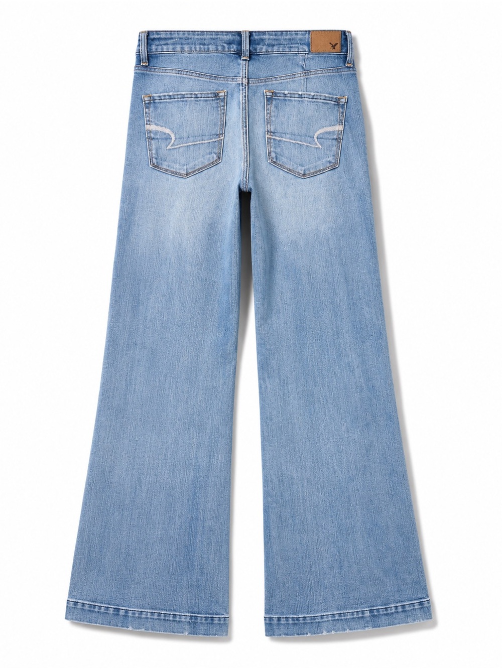 American Eagle Outfitters Light Blue Wide-Leg Jeans - Picture 3 of 6